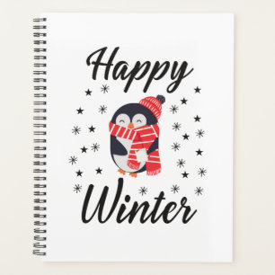 Agenda Invierno feliz, pingüino lindo