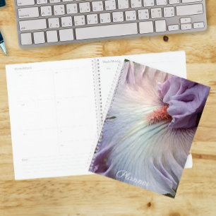 Agenda Iris Floral Barba Púrpura Pálida