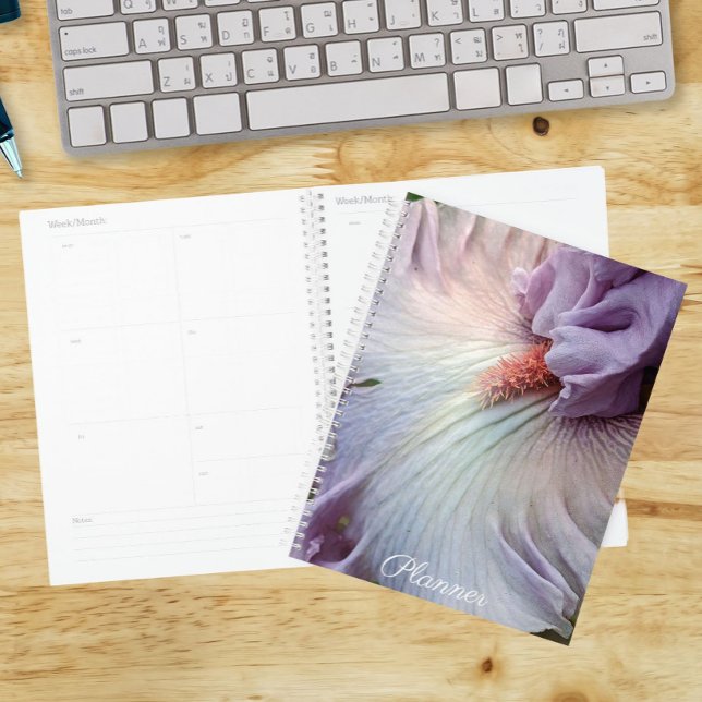 Agenda Iris Floral Barba Púrpura Pálida (In Situ)