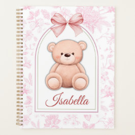Agenda Isabella | Diseño de guardería de osito rosado per
