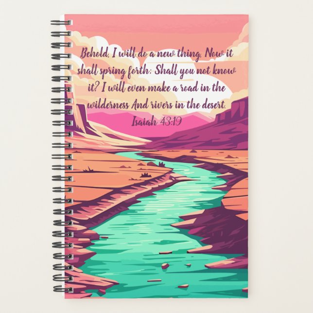 Agenda Isaiah 43:19 Planner River Desert  (Anverso)