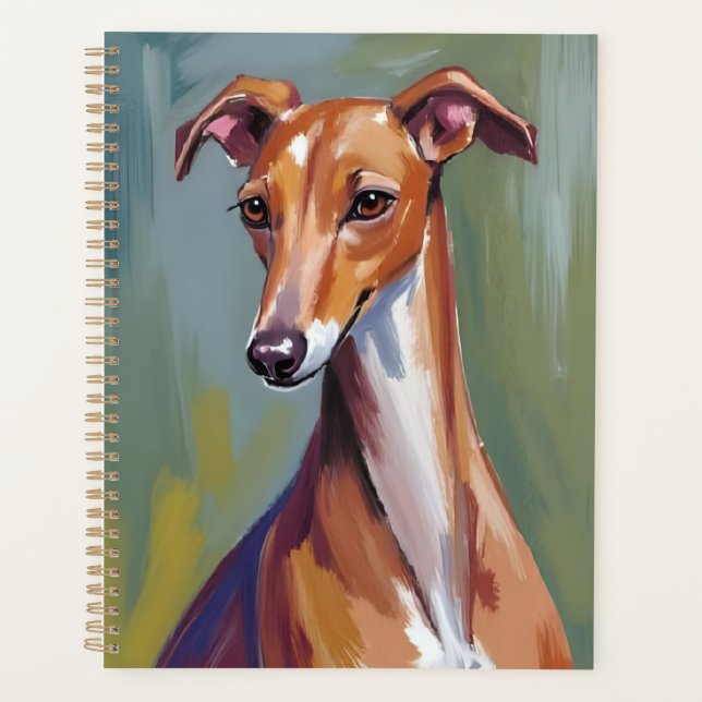 Agenda Italian Greyhound Dog Painting (Anverso)