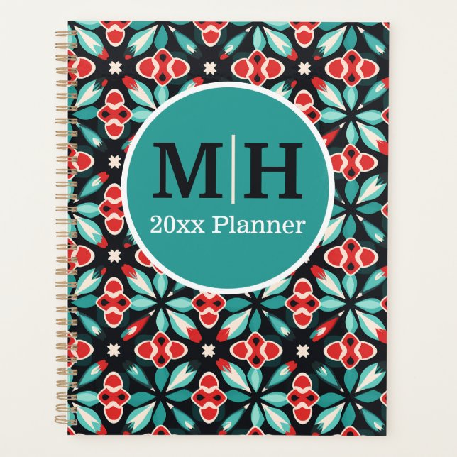 Agenda Italiano rojo y Verde azulado (Anverso)