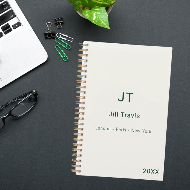 Agenda Ivory emerald green modern minimalist luxury 2026 (Subido por el creador)