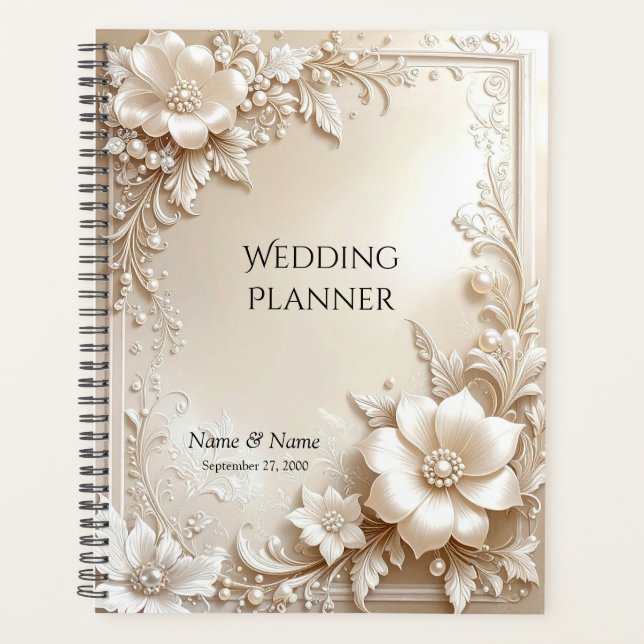 Agenda Ivory Flowers Planner (Anverso)