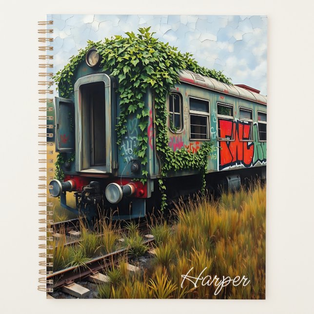Agenda Ivy and Graffiti  Covered Abandoned Train (Anverso)