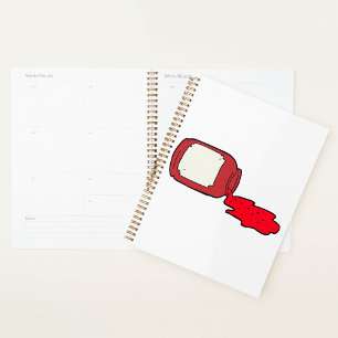 Agenda Jam Cute Rojo Jelly Jar derramado