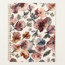 Agenda Jardín Botánico Malhumorado Acuarela Flor Silvestr