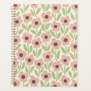 Agenda Jardín de flores de tiza Retro inspirado en pastel