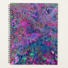 Agenda Jardín de Follaje Abstracto Psicodélico de Colores