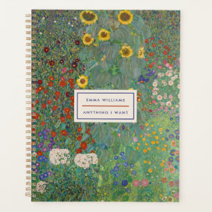 Agenda Jardín de granja con girasoles Gustav Klimt