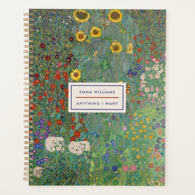 Agenda Jardín de granja con girasoles Gustav Klimt (Anverso)