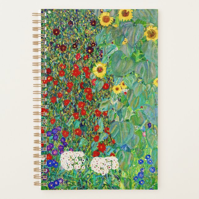 Agenda Jardín De Granjas Gustav Klimt Con Pintado De Sunf (Anverso)