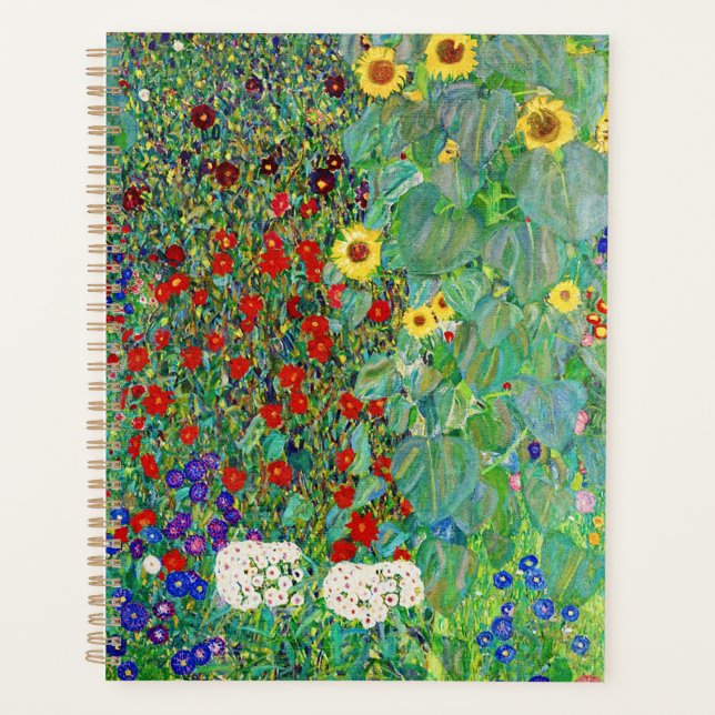 Agenda Jardín De Granjas Gustav Klimt Con Pintado De Sunf (Anverso)