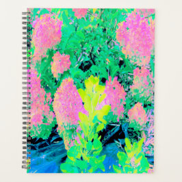 Agenda Jardín de hidrangea rosada con oliva amarilla