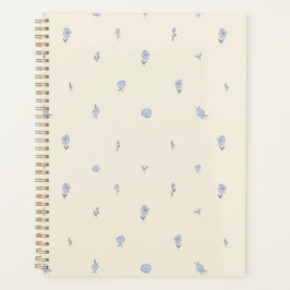 Agenda Jardín floral de rosas azules cottage core