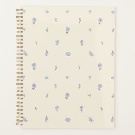 Agenda Jardín floral de rosas azules cottage core