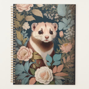 Agenda Jardín floral elegante de Cute Ferret