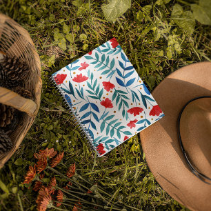 Agenda Jardín mágico - rojo y turquesa