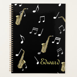 Agenda Jazzy Saxophone & Musical Notes
