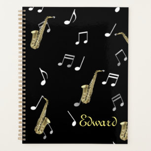 Agenda Jazzy Saxophone & Musical Notes