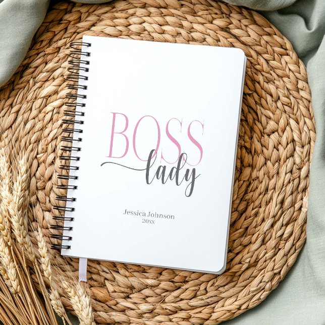 Agenda Jefa Señora Rosa y Gris Natural (Subido por el creador)