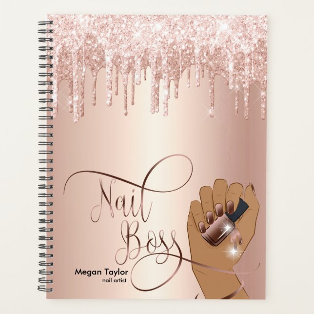 Agenda Jefe de uñas, técnico de uñas, uñas largas, manicu (Anverso)
