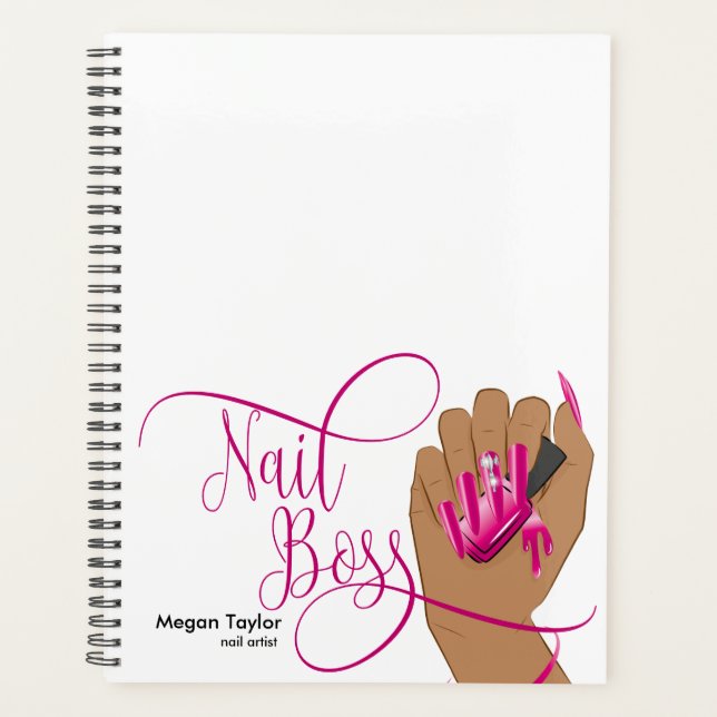 Agenda Jefe de uñas, técnico de uñas, uñas largas, manicu (Anverso)