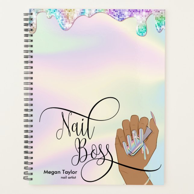 Agenda Jefe de uñas, técnico de uñas, uñas largas, manicu (Anverso)