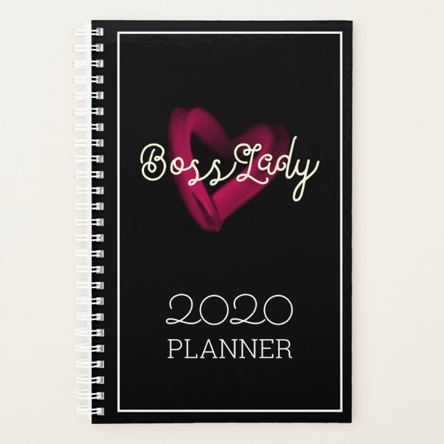 Agenda Jefe Lady Pink Chica del corazón del pintalabios n (Anverso)