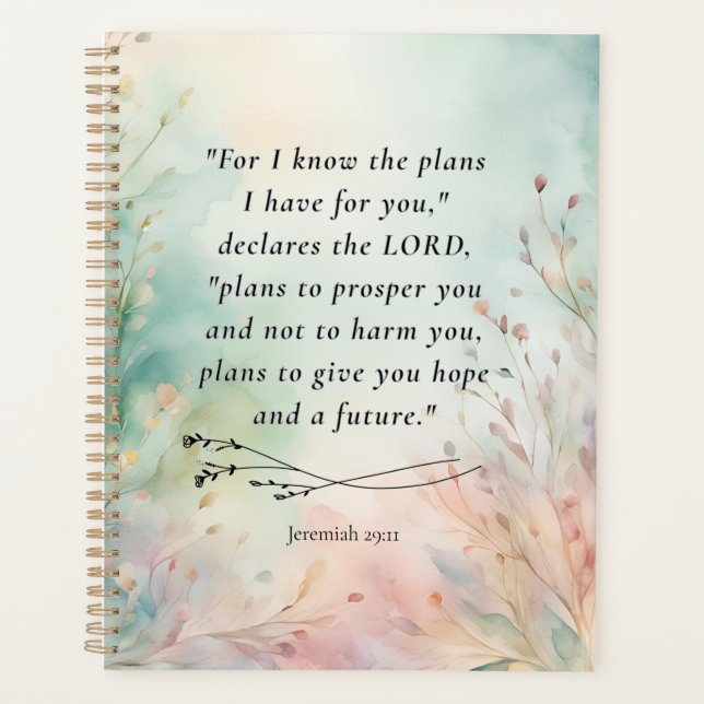 Agenda Jeremiah 29:11 Biblia Verse Image (Anverso)