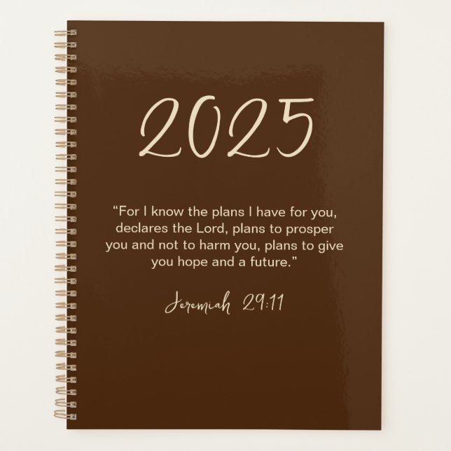 Agenda Jeremiah 29:11 Conozco el plan de 2025 (Anverso)