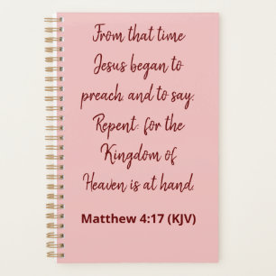Agenda Jesús Comenzó A Predicar - La Biblia Verse Elegant