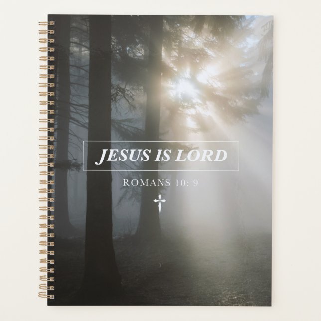 Agenda Jesús es el SEÑOR romaní 10: 9 versos de la Biblia (Anverso)