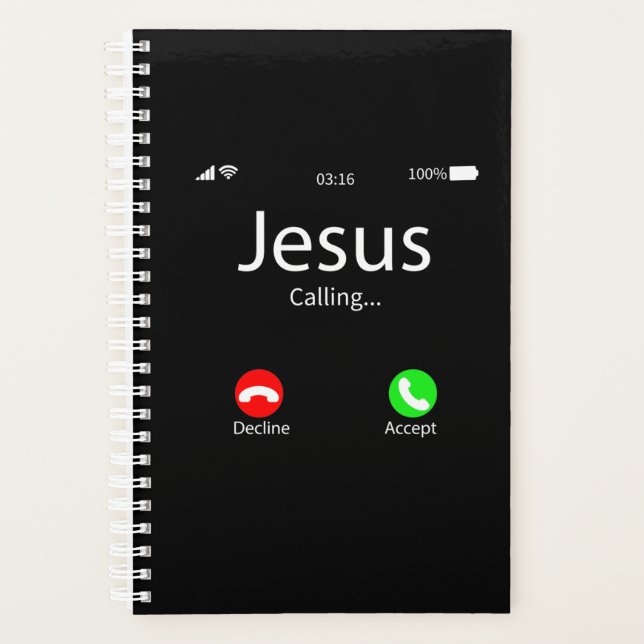 Agenda Jesús Está Llamando Cristiano (Anverso)