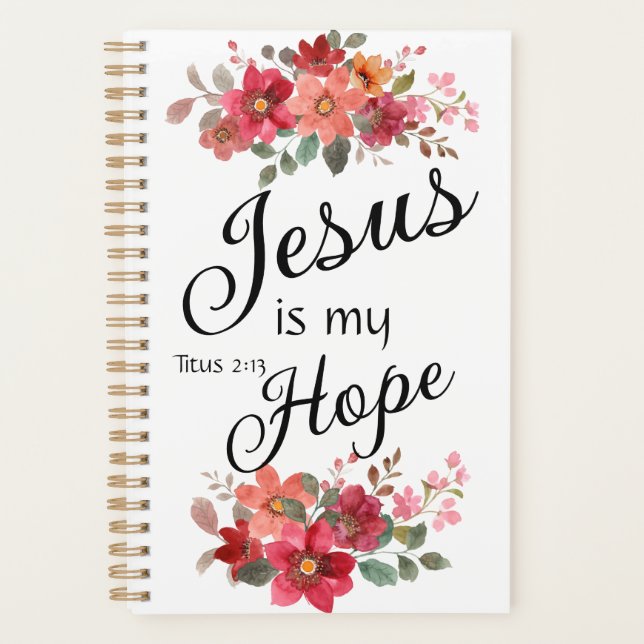 Agenda Jesus is My Hope Planner (Anverso)
