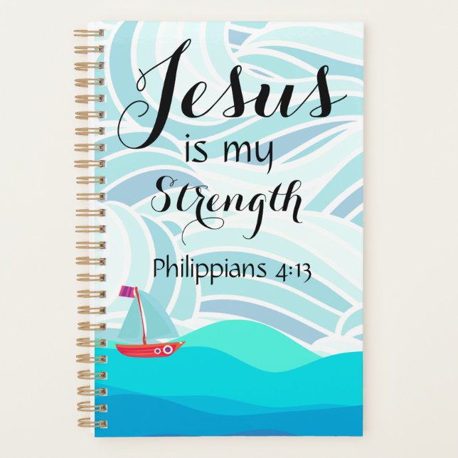 Agenda Jesus is my Strength Planner (Anverso)