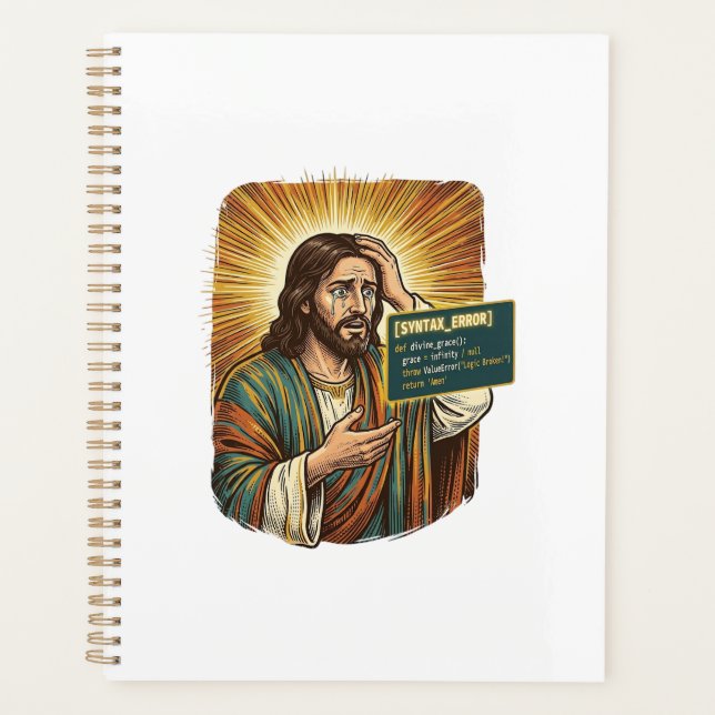 Agenda Jesús llorando Error de sintaxis Programador de co (Anverso)