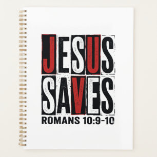 Agenda Jesús Salva Romans 10_9 Camiseta Vintage Cristiana