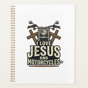 Agenda Jesús y motocicletas diseño de ciclista cristiano