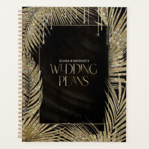 Agenda Jewel Palm Leaf Boda Gold ID830