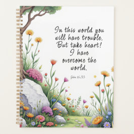 Agenda John 16:33 Bible Verse Poster de imagen