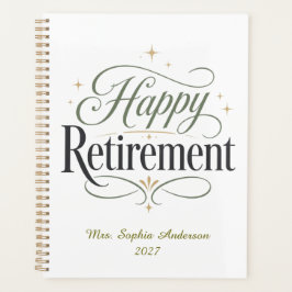 Agenda Jubilación Feliz Nombre Personalizado