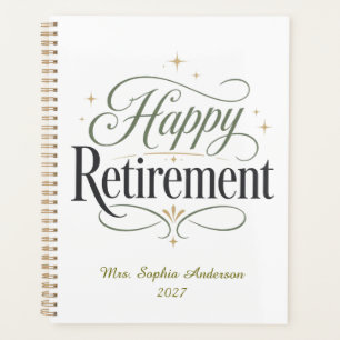 Agenda Jubilación Feliz Nombre Personalizado