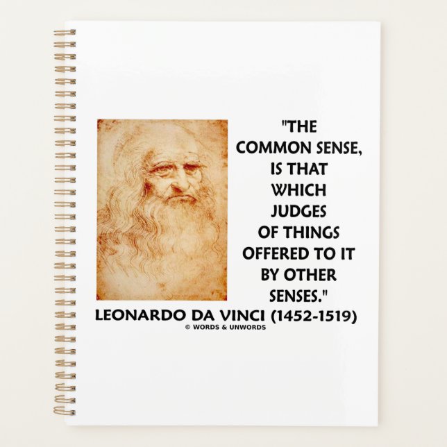 Agenda Jueces De Sentido Común De Cosas Leonardo da Vinci (Anverso)