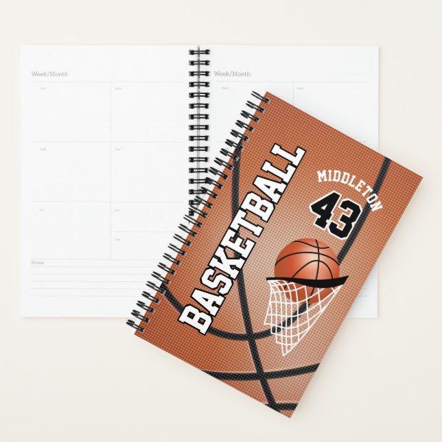 Agenda Juego de baloncesto personalizar - Marrón (Demostración)