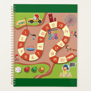 Agenda Juego de Tablero de Pista de Carreras Colorida par