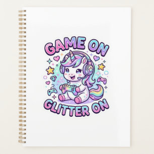 Agenda Juego De Unicornio Con Brillo En Diseño Gráfico De