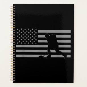 Agenda Jugador de hockey - Hockey con bandera estadounide