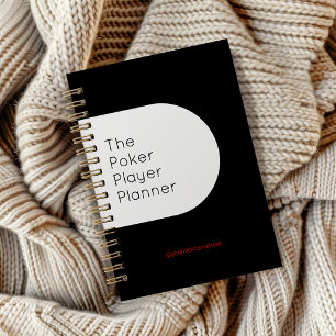 Agenda Jugador de Póquer Blanco y Negro